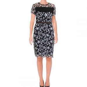 NWT Aqua Black and White Lace Dress